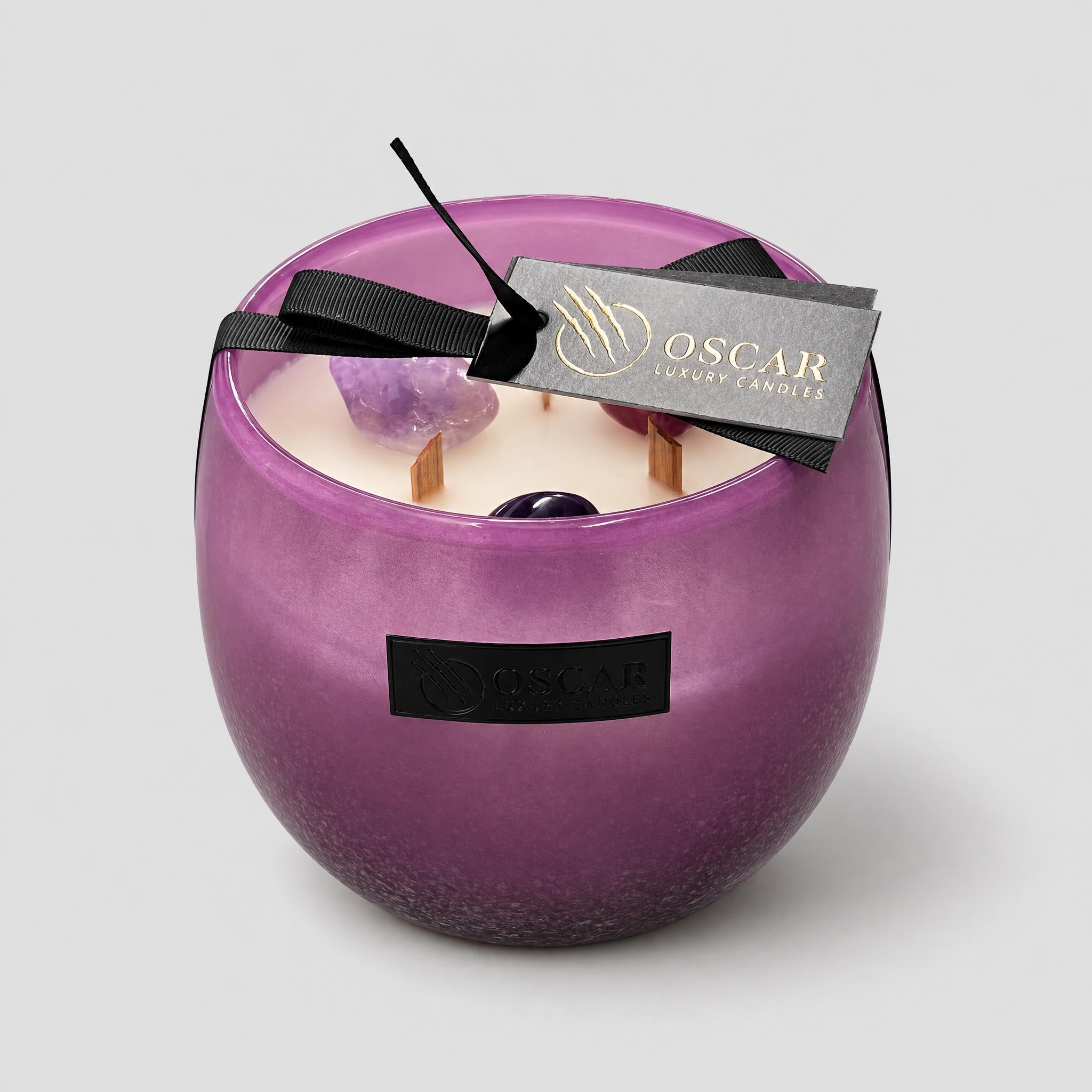 nightjar_image_image-j5768f1rzr32eqhn7gxktn57en85ph0x-1.jpg Candle in round pot shape with gemstones - Image 1