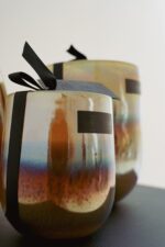 Barrel kaars - Amber Gold