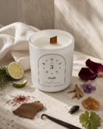 OSCAR N° 3 Oudh geurkaars 300 g in wit glas — Knokke-le-Zoute collectie
