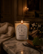Signature geurkaars 190 g — Oscar Luxury, 's avonds brandend